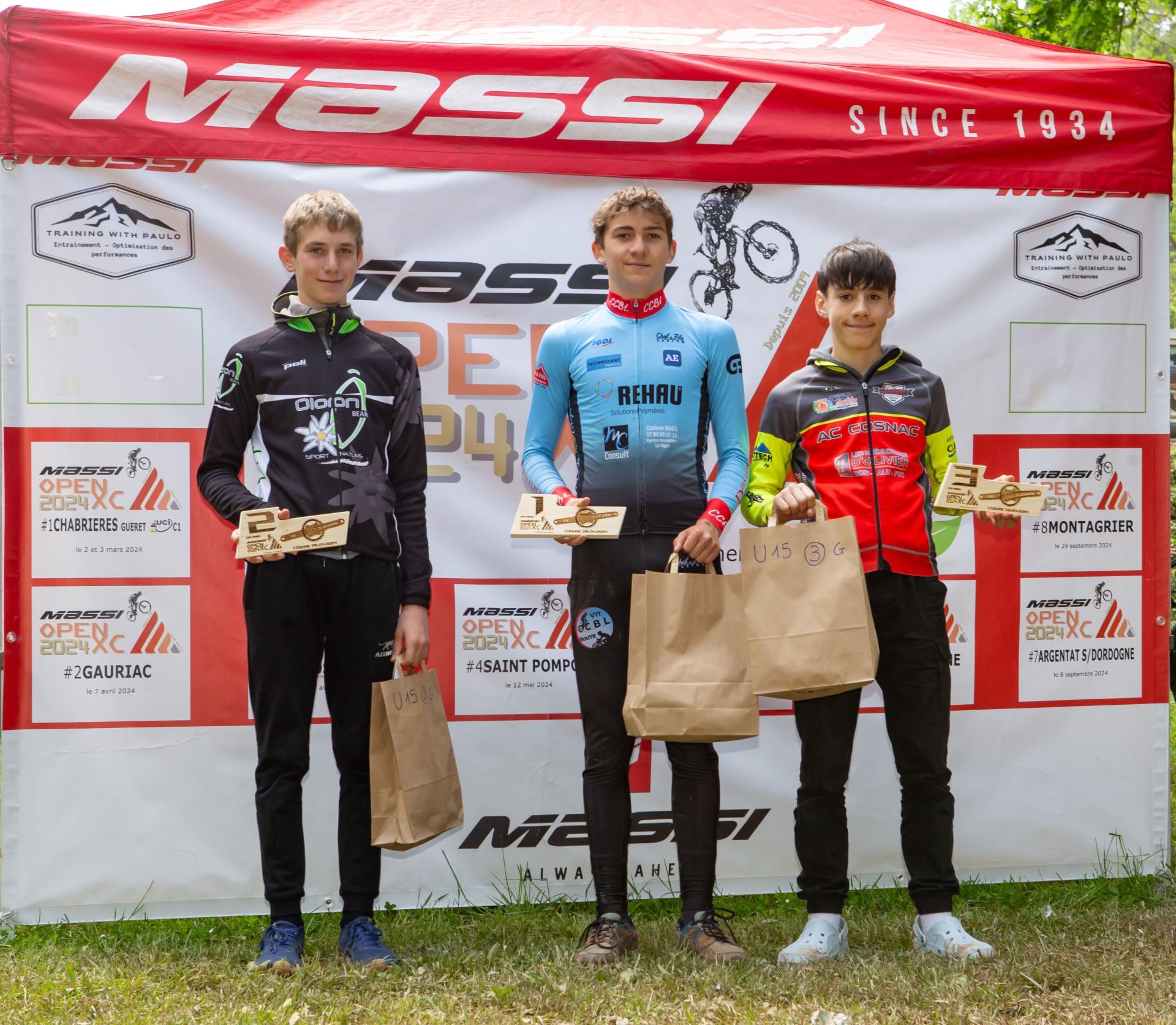 Podium U15 garçons