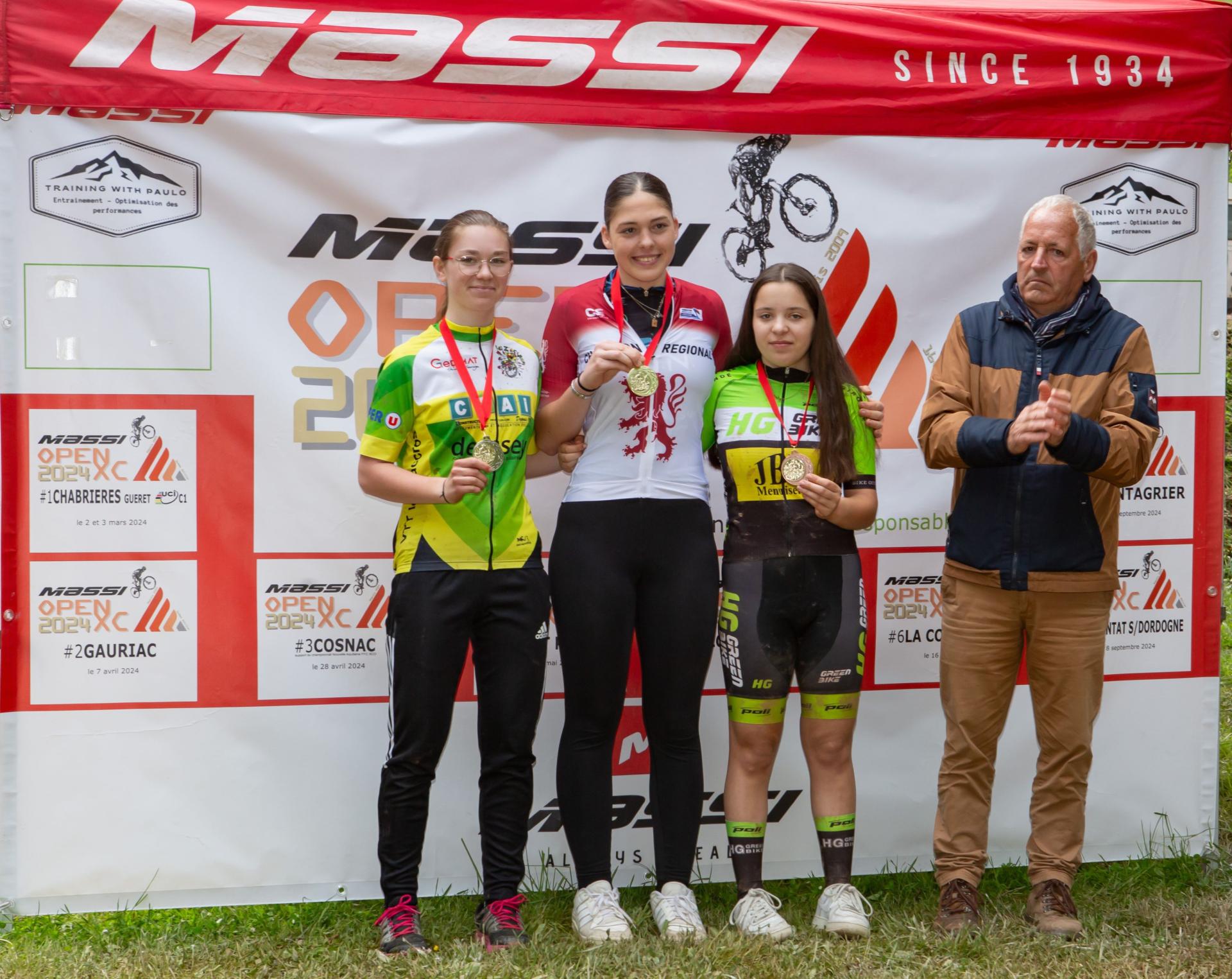 CHAMPIONS REGIONAUX FFC NOUVELLE AQUITAINE XCO 2024 catégorie U19 Filles