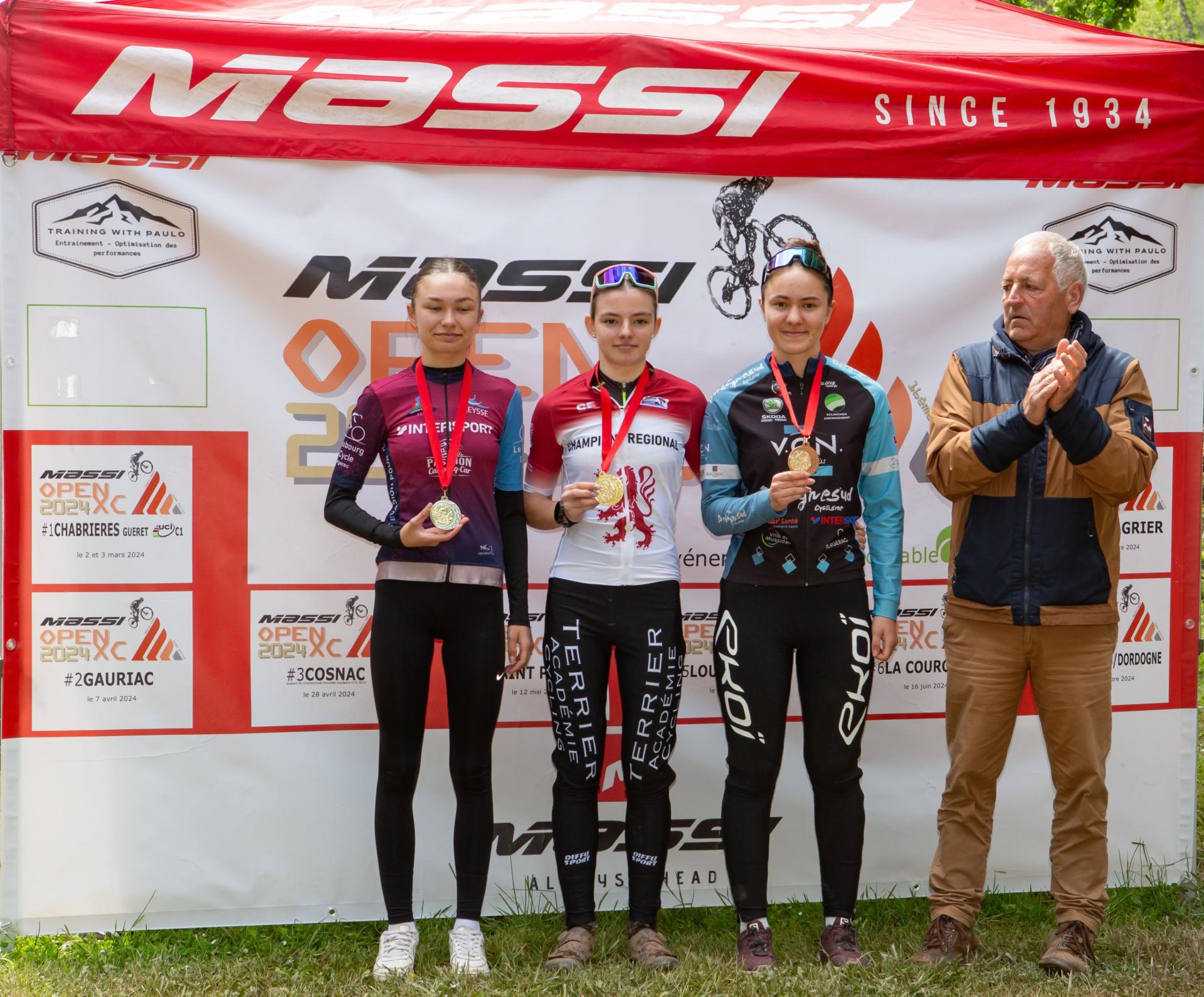 CHAMPIONS REGIONAUX FFC NOUVELLE AQUITAINE XCO 2024 catégorie U17 Filles